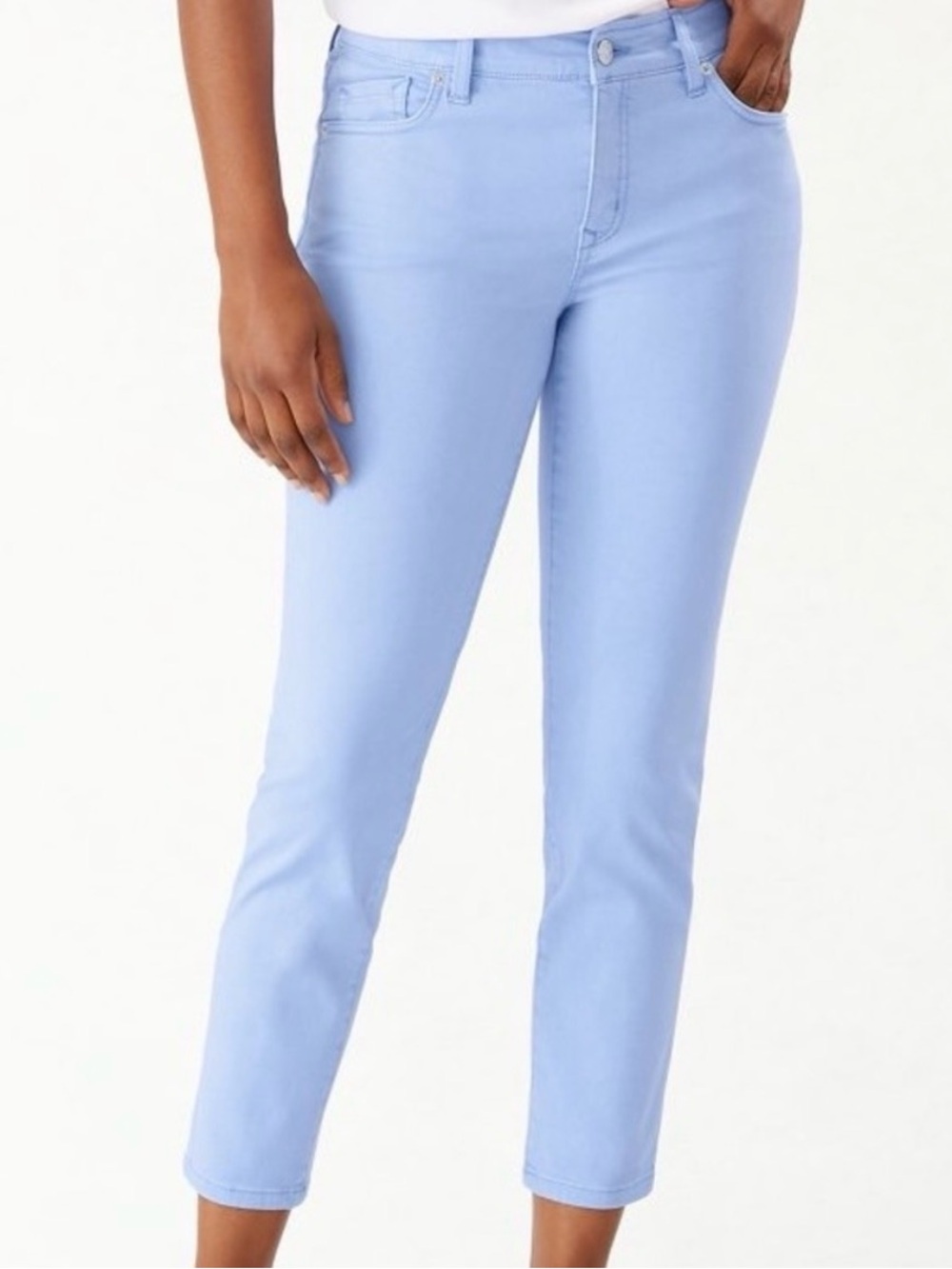 Tommy Bahama Boracay Beach High-Rise Ankle Jeans Size 12 Sky Blue $128